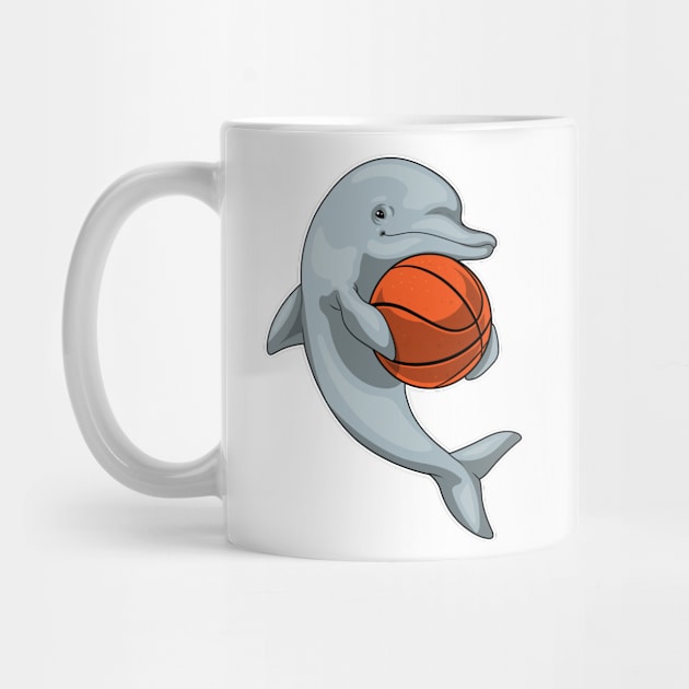 Dolphin Basketball player Basketball by Markus Schnabel